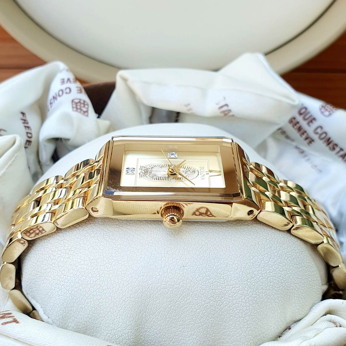 Bulova Women\'s Watch 97P167 Quadra Marc Anthony Quartz Diamond Gold Steel Tank Buy Bulova Women main image 2