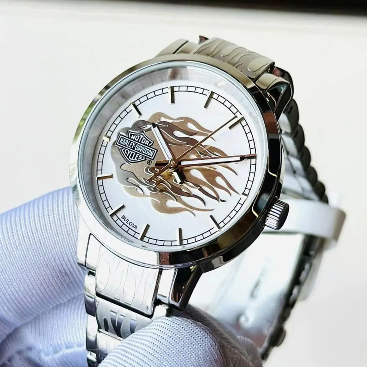 Bulova Quartz Harley Davidson Flame Design 76L191 (6)