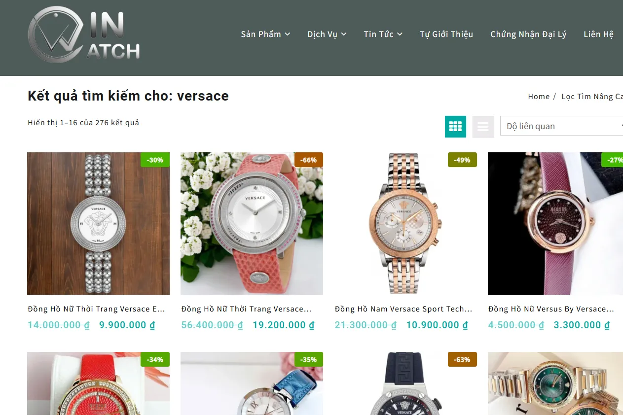 Versace Website Grid Versace Website Grid