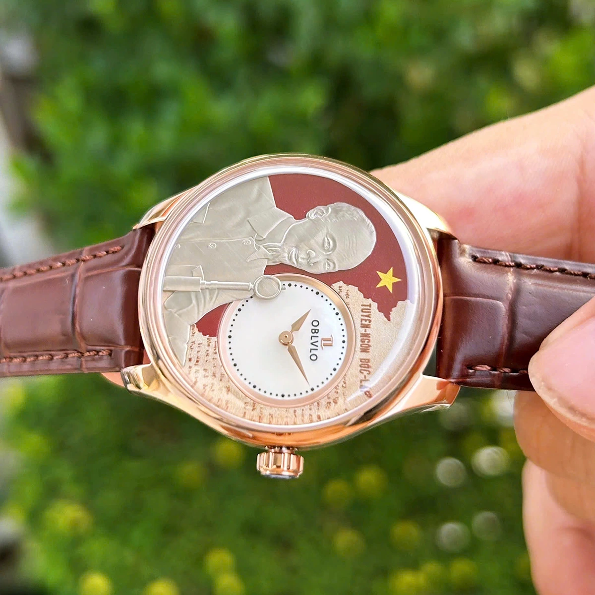 OBLVLO Automatic Kỷ Niệm 80 Năm Quốc Khánh Việt Nam mặt số chi tiết - WinWatch
