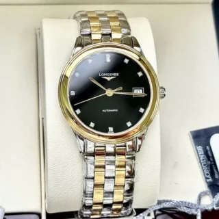 Đồng hồ nữ Longines Flagship L4.774.3.57.7 dial đen diamond demi